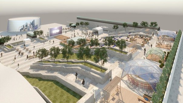 В "Москва-сити" появится площадь для отдыха с гамаками и кино В "Москва-сити" появится площадь для отдыха с гамаками и кино